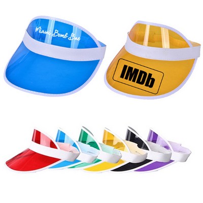 PVC Transparent Visor Hats w/Elastic Band