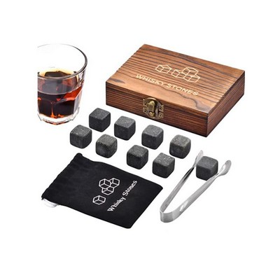 9pc Reusable Whiskey Ice Cube Stones Set