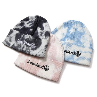 Leaveland Tie Dye Beanie - Embroidered