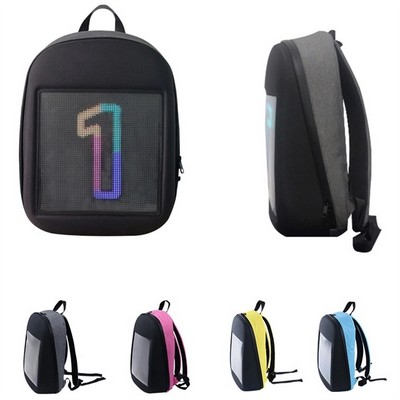 Backpack with advertising screen