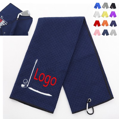 Microfiber Golf Waffle Wipe Towel