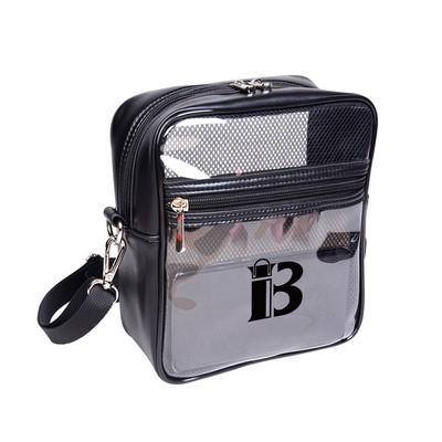 Clear Waterproof Crossbody Bag with Adjustable Strap