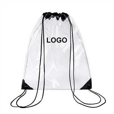 Transparent Drawstring Bag - See-Through Pouch