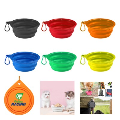 Collapsible Round Silicone Pet Bowl