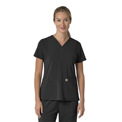 Carhartt Women's Force Cross-Flex Panel V-Neck Scrub Top