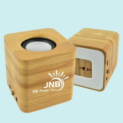 Portable Bamboo Remote Control Speaker