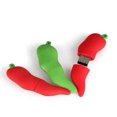 Custom Pepper shaped PVC USB Flash Drive 4GB