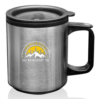 12 oz Double Wall Stainless Steel Travel Mugs With Handle