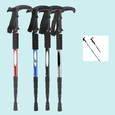 Convenient T-Shaped Telescopic Walking Stick