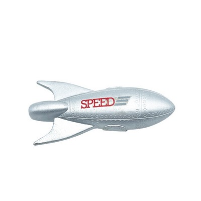 Foam Silver Rocket Shaped Stress Reliever