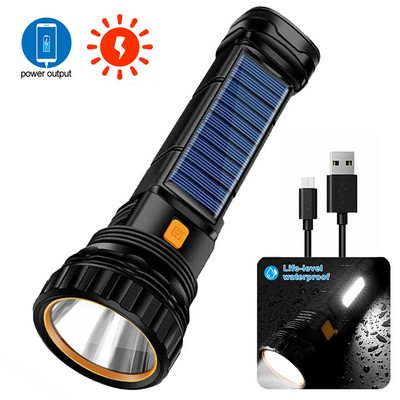 Led Solar Rechargeable Flashlights