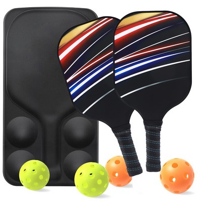 Carbon Fiber Pickleball Set for Kids w/ EVA Bag