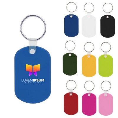 Oval Shape PVC Keychain