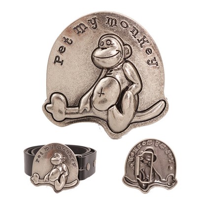 Custom Monkey Die Cast Western Belt Buckle