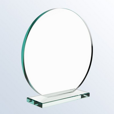 Jade Glass Circle Award, Large (7-7/8"x7-7/8")