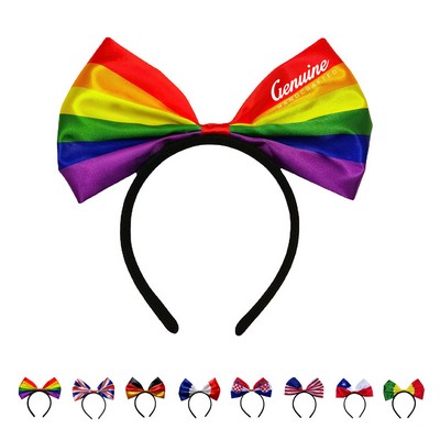 Rainbow Bowknot Headband