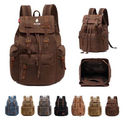 Vintage Canvas Laptop Backpack