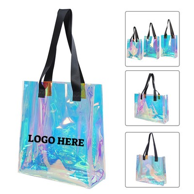 Holographic Clear Tote Iridescent PVC Bag