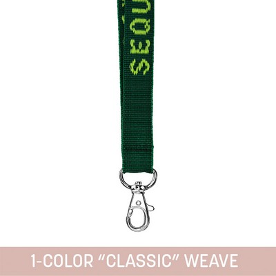 3/4" Woven Lanyard w/ Lobster Claw - "Classic" Weave