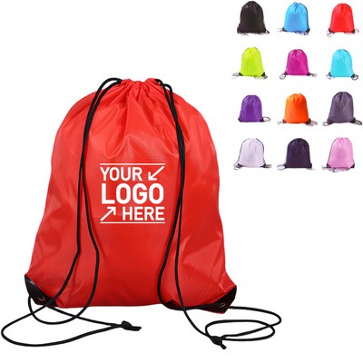 210D Polyester Sports Drawstring Backpack