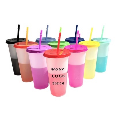 Color Changing Straw Tumbler