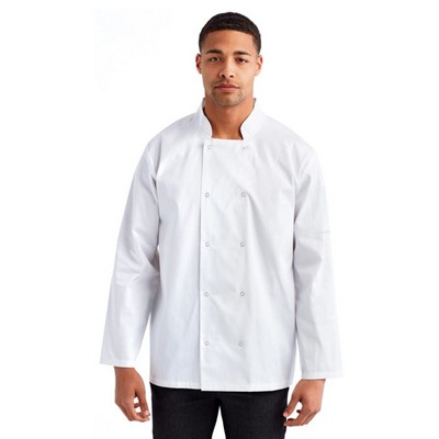 Artisan Collection By Reprime Unisex Studded Front Long-Sleeve Chef's Jacket