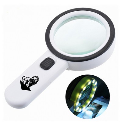 LED Lighted 30X Handheld Magnifying Glass