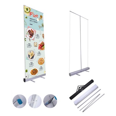 Roll Up Retractable Banner Stand with 32"x71" Custom Print