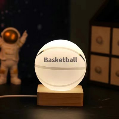 Illuminated Basketball Crystal Ball Night Light