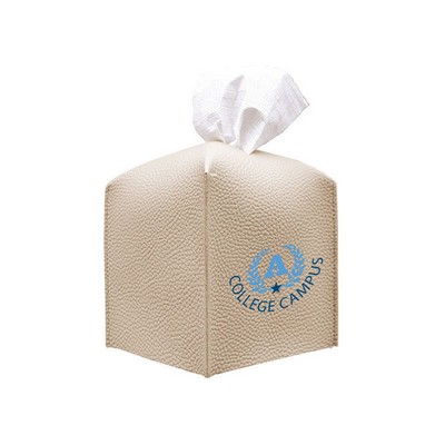 Beige Leather Paper Box