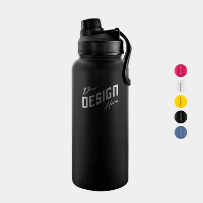 32 oz. GROSCHE® CHICAGO STEEL Insulated Water Bottle with Chug Lid