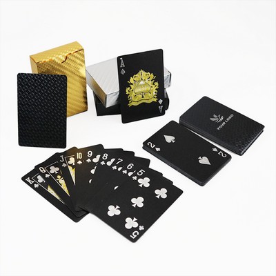 Gold Waterproof Playing Poker Cards Customize Every Back