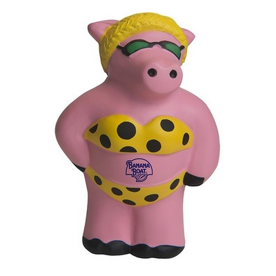 Foam Beach Pig Shaped Stress Reliever