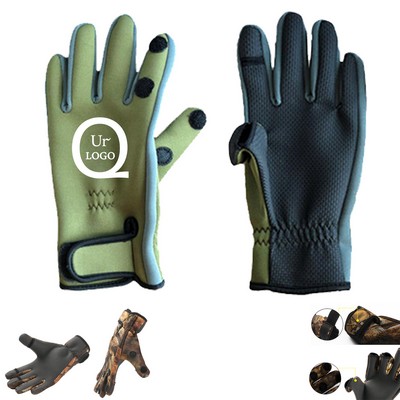 Anti-Slip Waterproof Outdoor Fishing Gloves