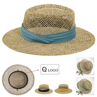 Women'S Manual Sun Protective Straw Hat