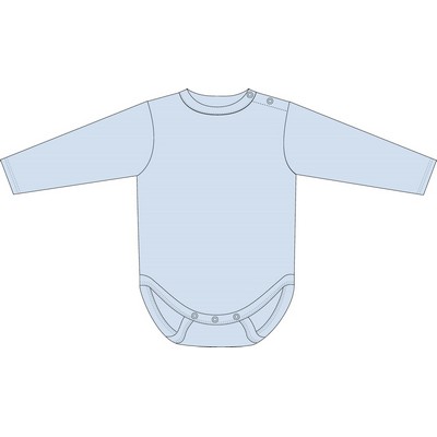 Long sleeve bodysuit-ASSORTED COLORS Interlock, Cotton