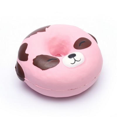 Slow-Rebound Pink Puppy Donut Stress Relief Toy