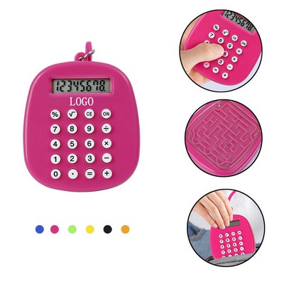 Keychain With Mini Calculator And Maze Toy