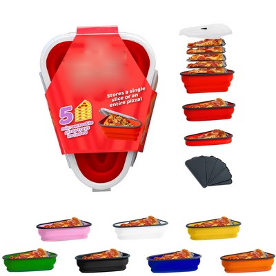 Pizza Storage Container with 5 Microwaveable Trays