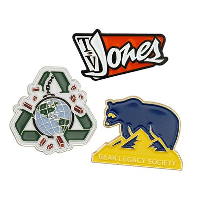 Lapel Pins Die Struck Soft Enamel (1-1/4")