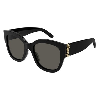 Saint Laurent Women's Black & Gray Cat Eye Sunglasses