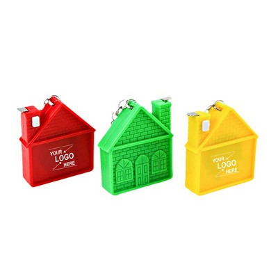 House Shaped Tape Measure Keychain