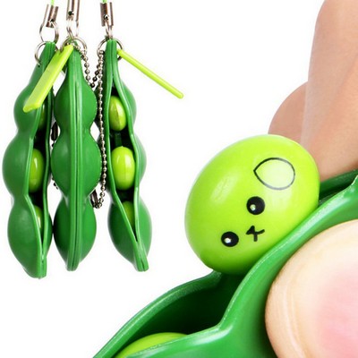 Squeeze bean keychain