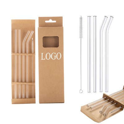 1 Set Glass Straw with Brush