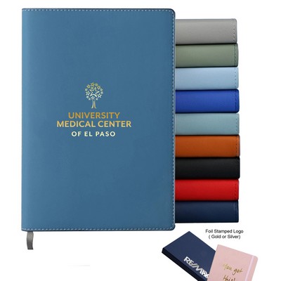 A5 PU Leather Notebook with Stitched Cover