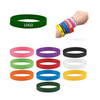 Debossed Color Ink Filled Silicone Wristbands