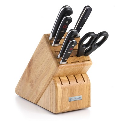 Wusthof Classic 7Pc Knife Block Set Black