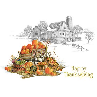 Golden Thanksgiving Harvest Greeting Card