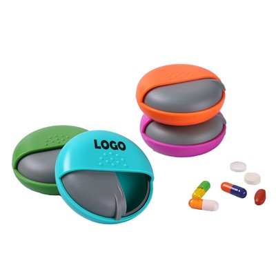 Round Rotating Single Compartment Organizer Pill Box