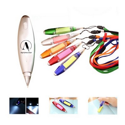 Lanyard Sticky Note Light Pen